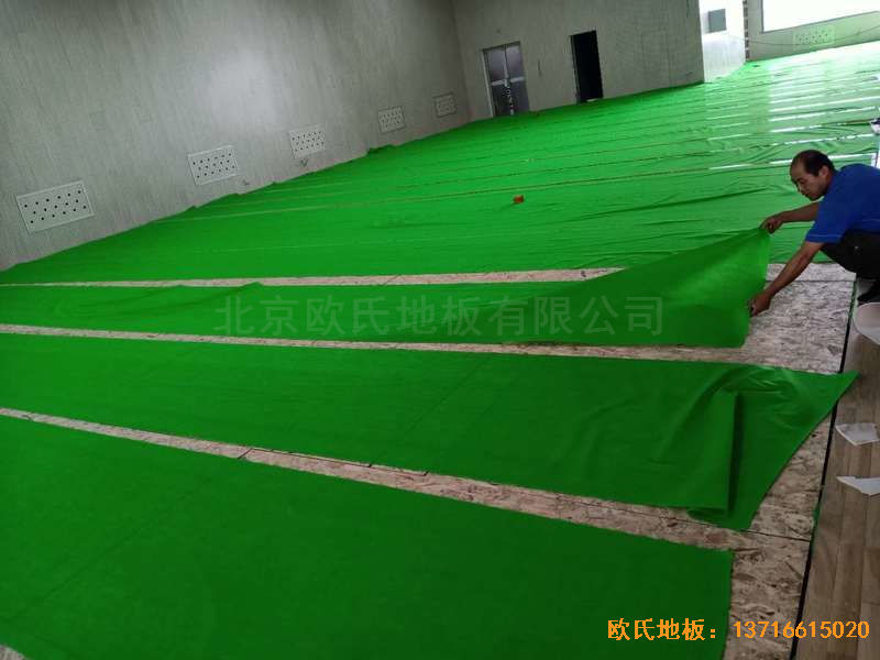山西運城財經(jīng)學(xué)校運動地板施工案例