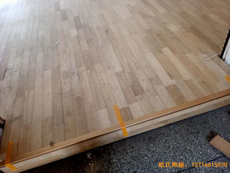 山西運城財經(jīng)學(xué)校運動地板施工案例