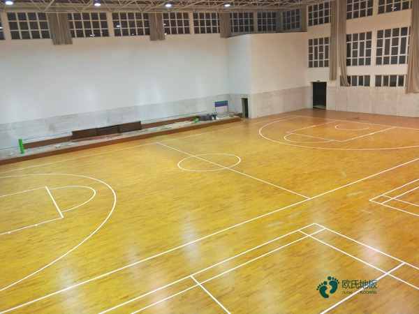 學?；@球場地木地板沖擊測試3